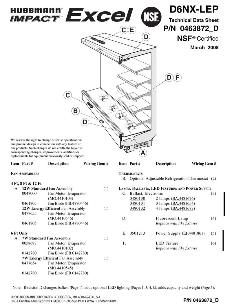 Hussmann D6NX-LEP Instruction Manual Hussmann D6NX-LEP Instruction Manual