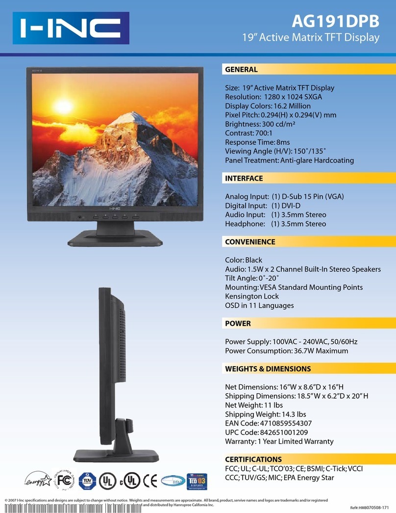 I-Inc AG-191DPB User manual I-Inc AG-191DPB User manual