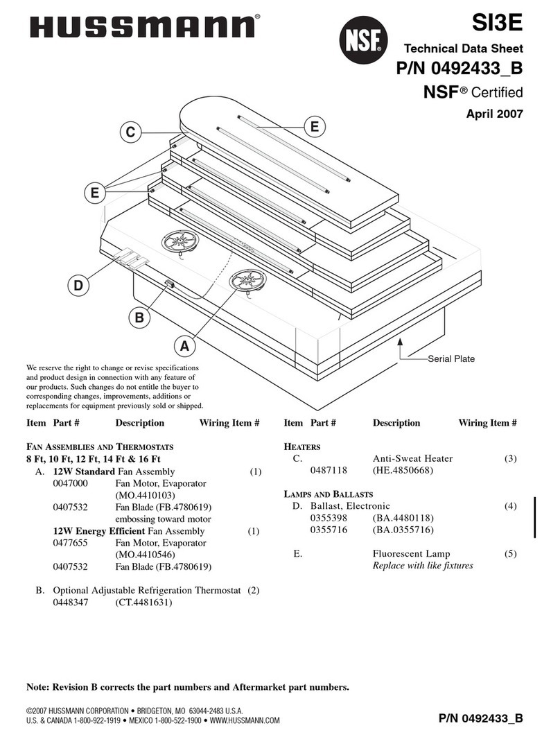 Hussmann SI3E Instruction Manual