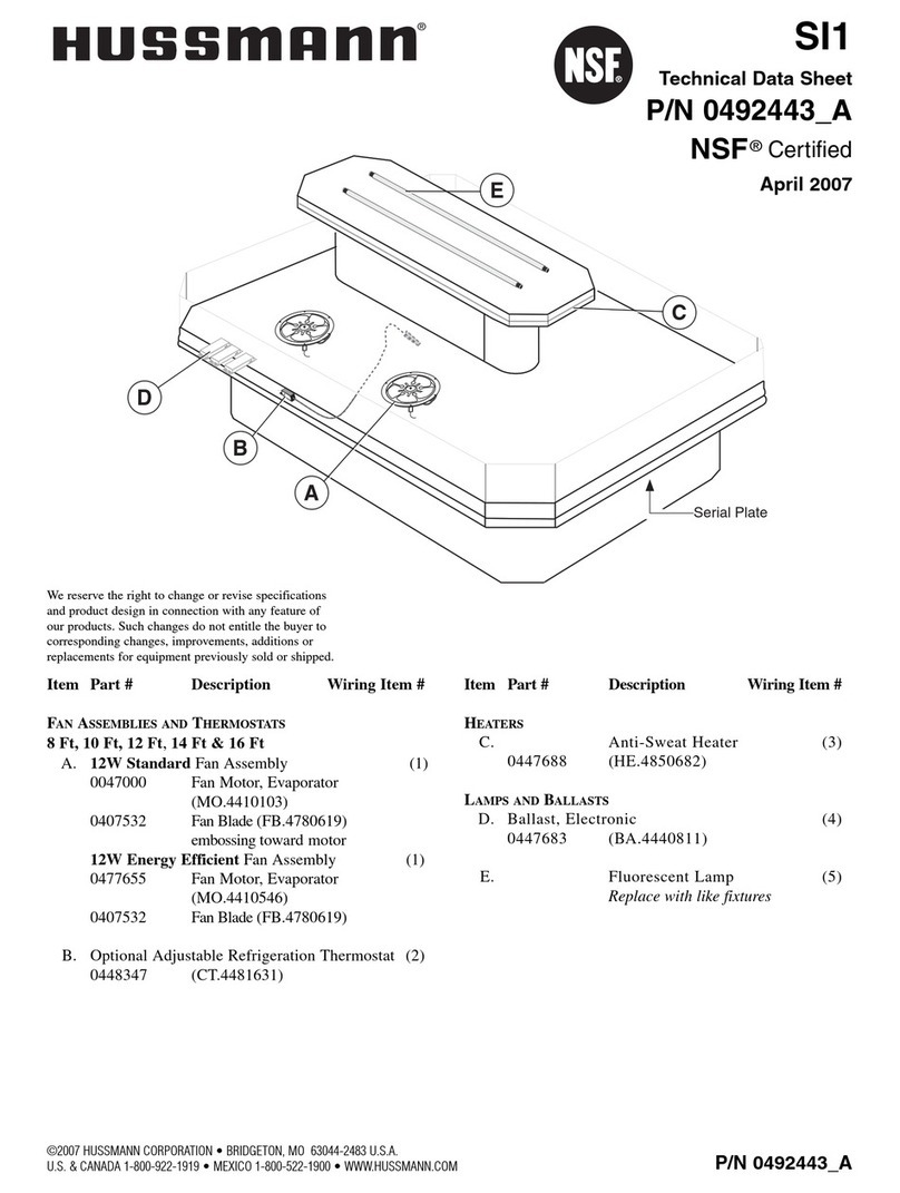 Hussmann SI1 Instruction Manual Hussmann SI1 Instruction Manual