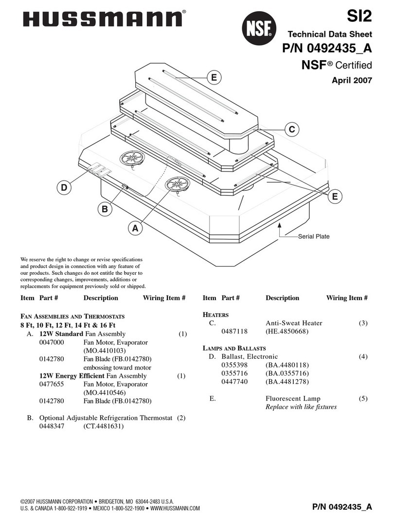 Hussmann SI2 Instruction Manual