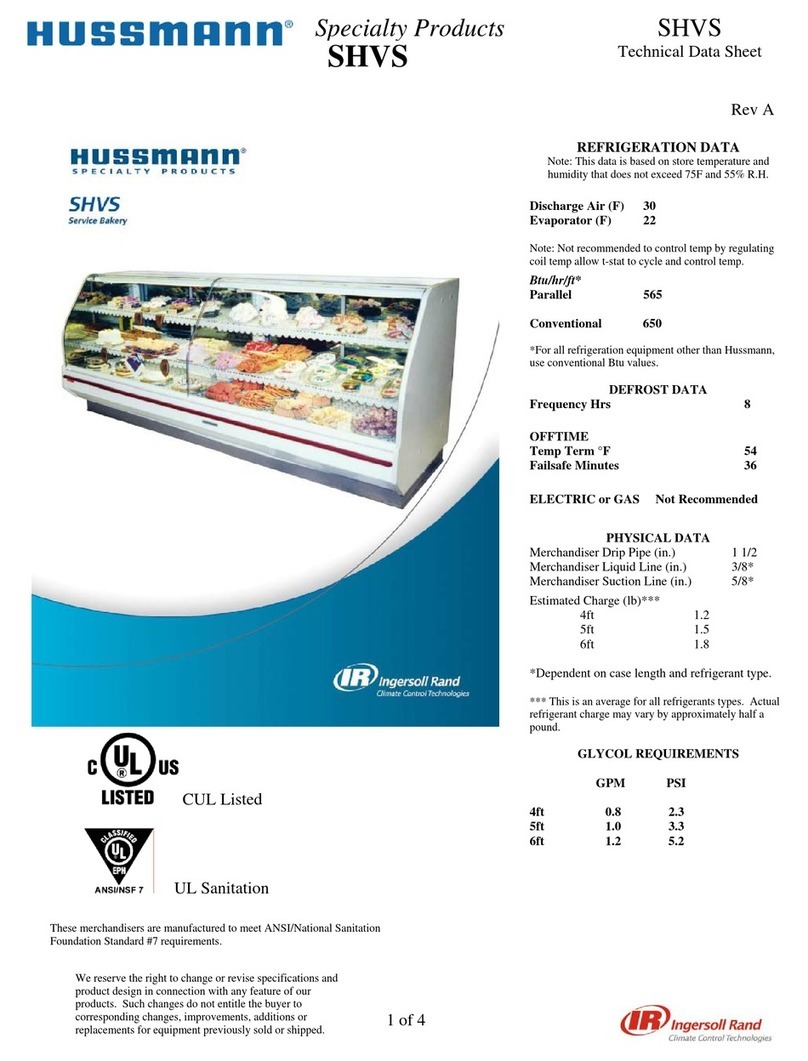 Hussmann SHVS Instruction Manual Hussmann SHVS Instruction Manual