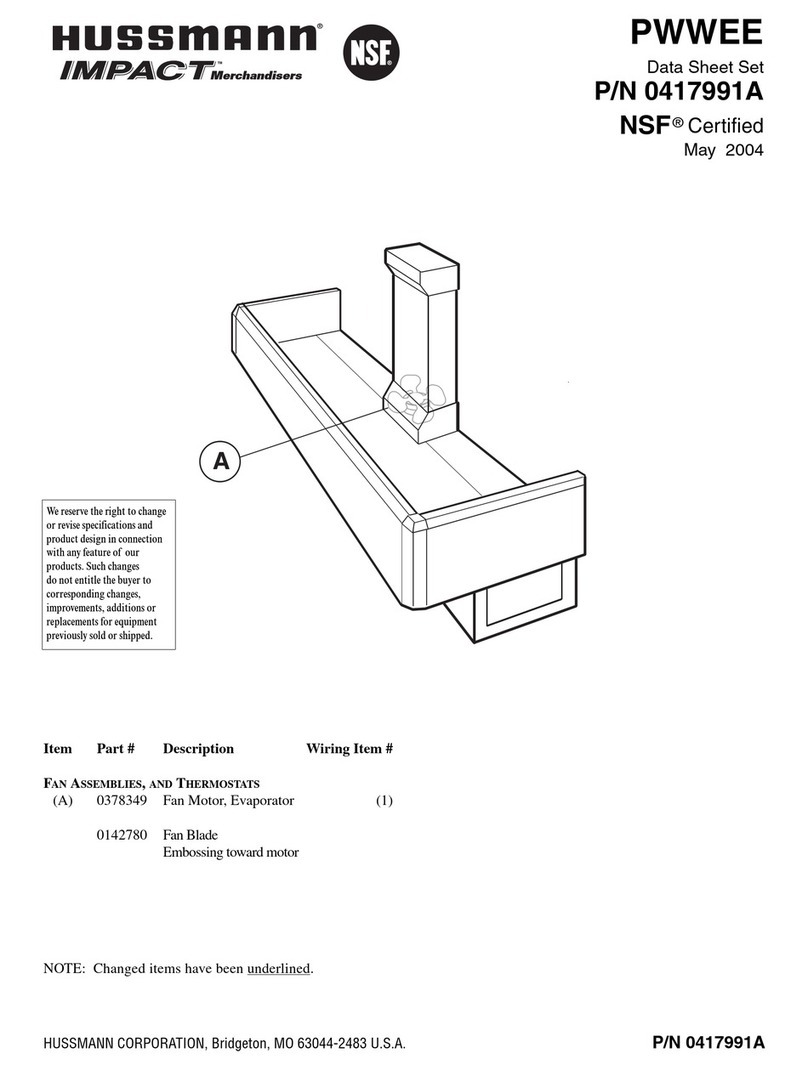 Hussmann PWWEE User manual Hussmann PWWEE User manual