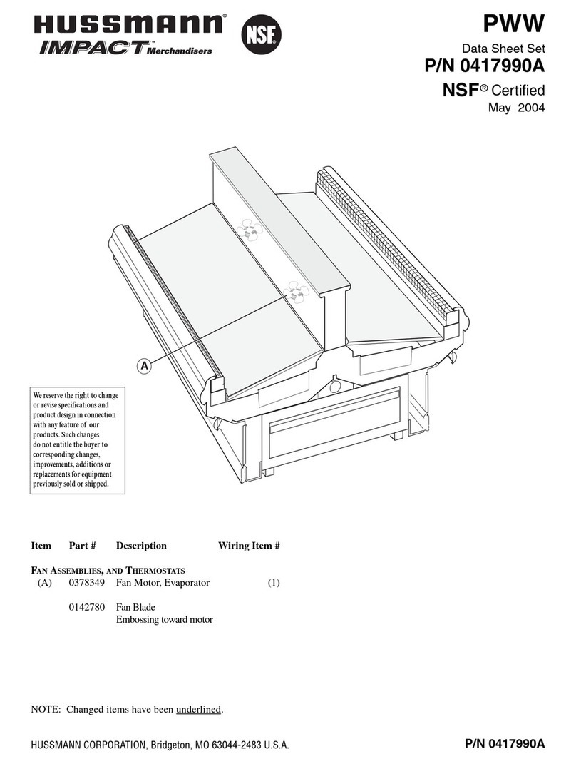 Hussmann PWW User manual Hussmann PWW User manual