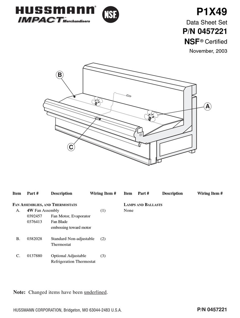 Hussmann Impact P1X49 User manual
