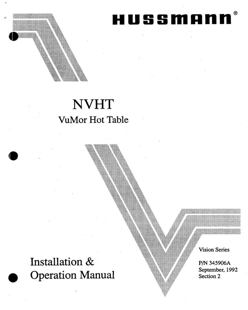 Hussmann NVHT Installation & operation manual