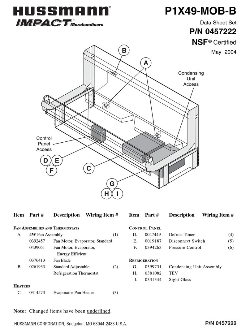 Hussmann Impact P1X49-MOB-B User manual