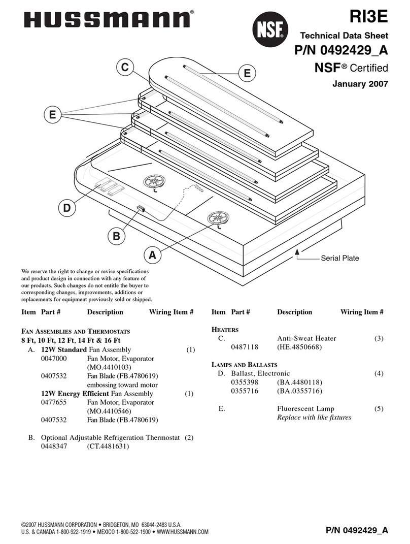 Hussmann RI3-E Instruction Manual