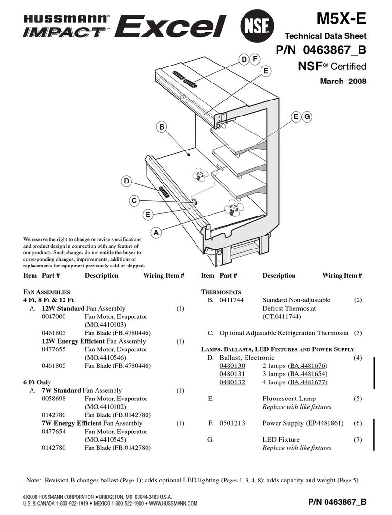 Hussmann Impact Excel M5X-E Instruction Manual