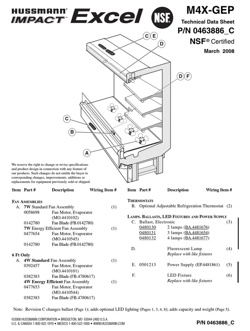 Hussmann Impact Excel M4X-GEP Instruction Manual