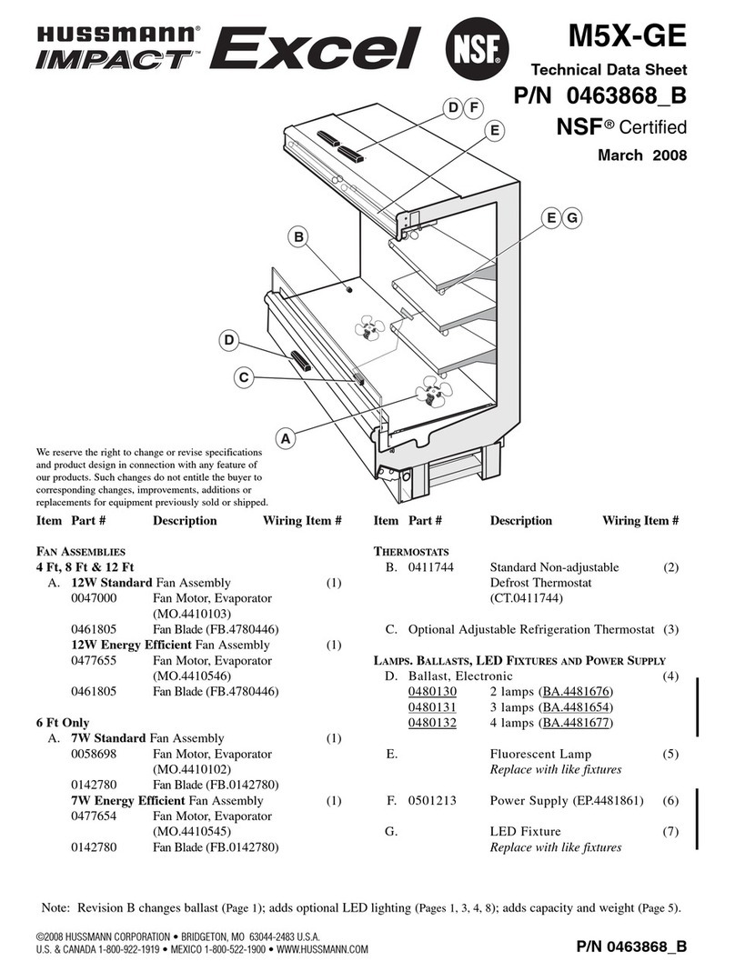Hussmann Impact Excel M5X-GE Instruction Manual Hussmann Impact Excel M5X-GE Instruction Manual
