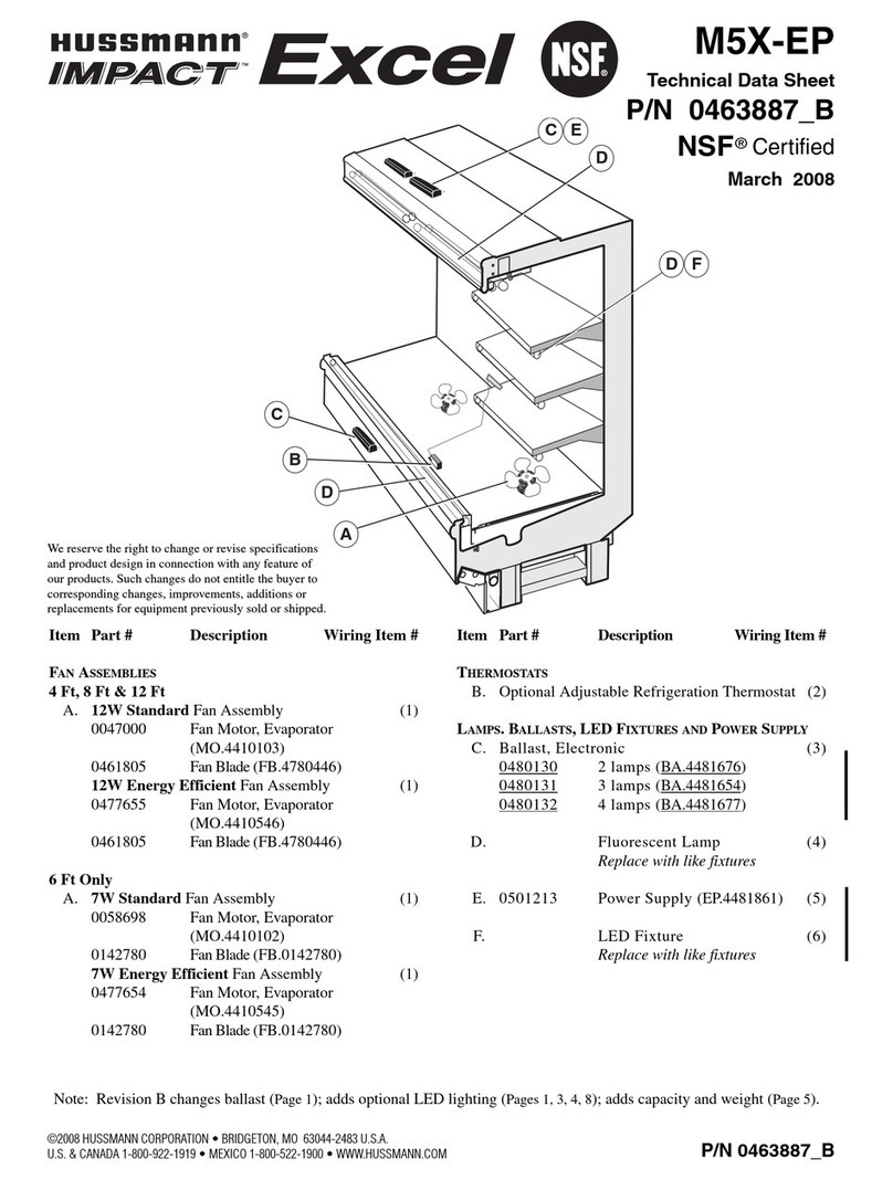 Hussmann Impact Excel M5X-EP Instruction Manual