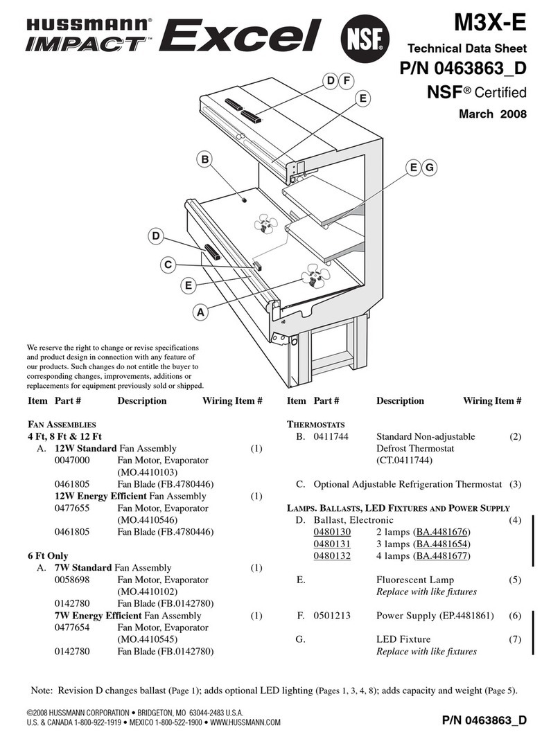 Hussmann Impact Excel M3X-E Instruction Manual