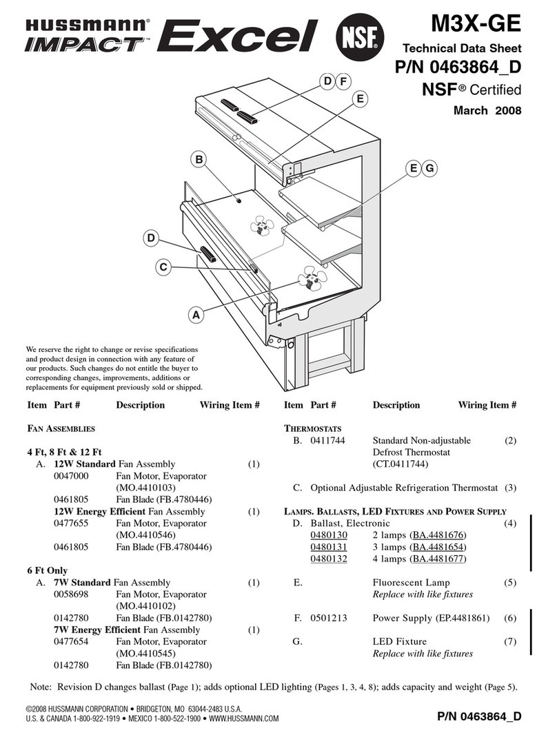 Hussmann Impact Excel M3X-GE Instruction Manual