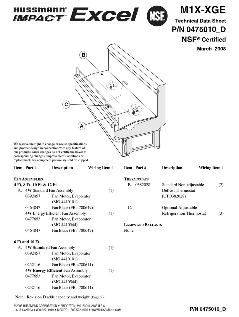 Hussmann Impact Excel M1X-XGE Instruction Manual Hussmann Impact Excel M1X-XGE Instruction Manual