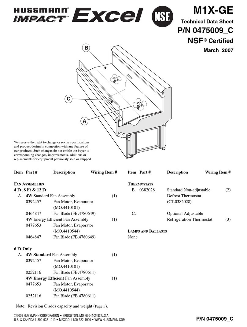 Hussmann Impact Excel M1X-GE Instruction Manual