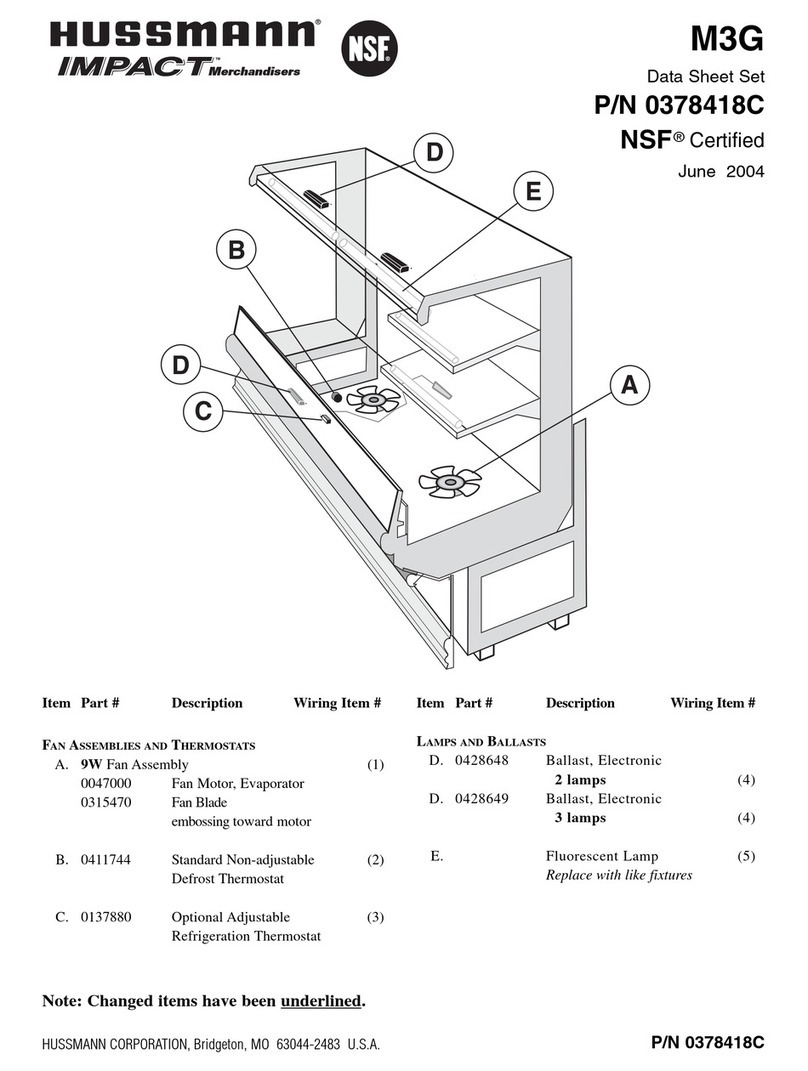 Hussmann Impact M3G User manual