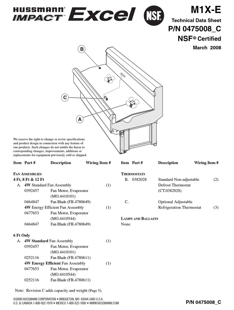 Hussmann Impact Excel M1X-E Instruction Manual