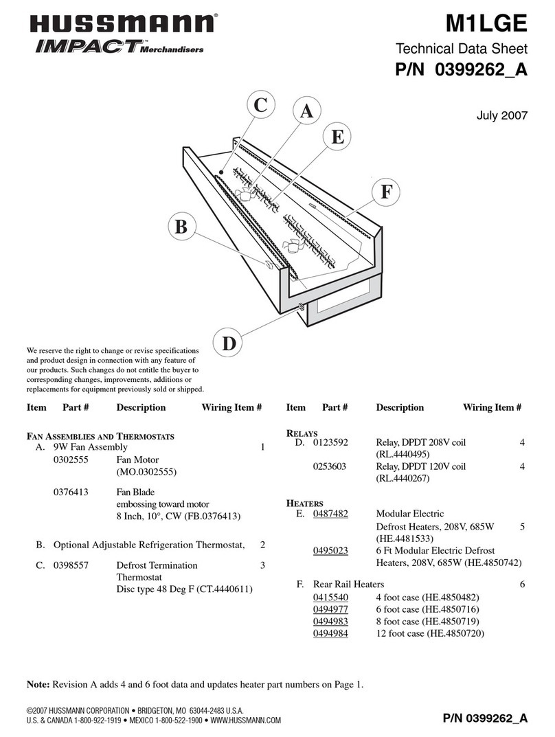 Hussmann Impact M1LGE Instruction Manual Hussmann Impact M1LGE Instruction Manual