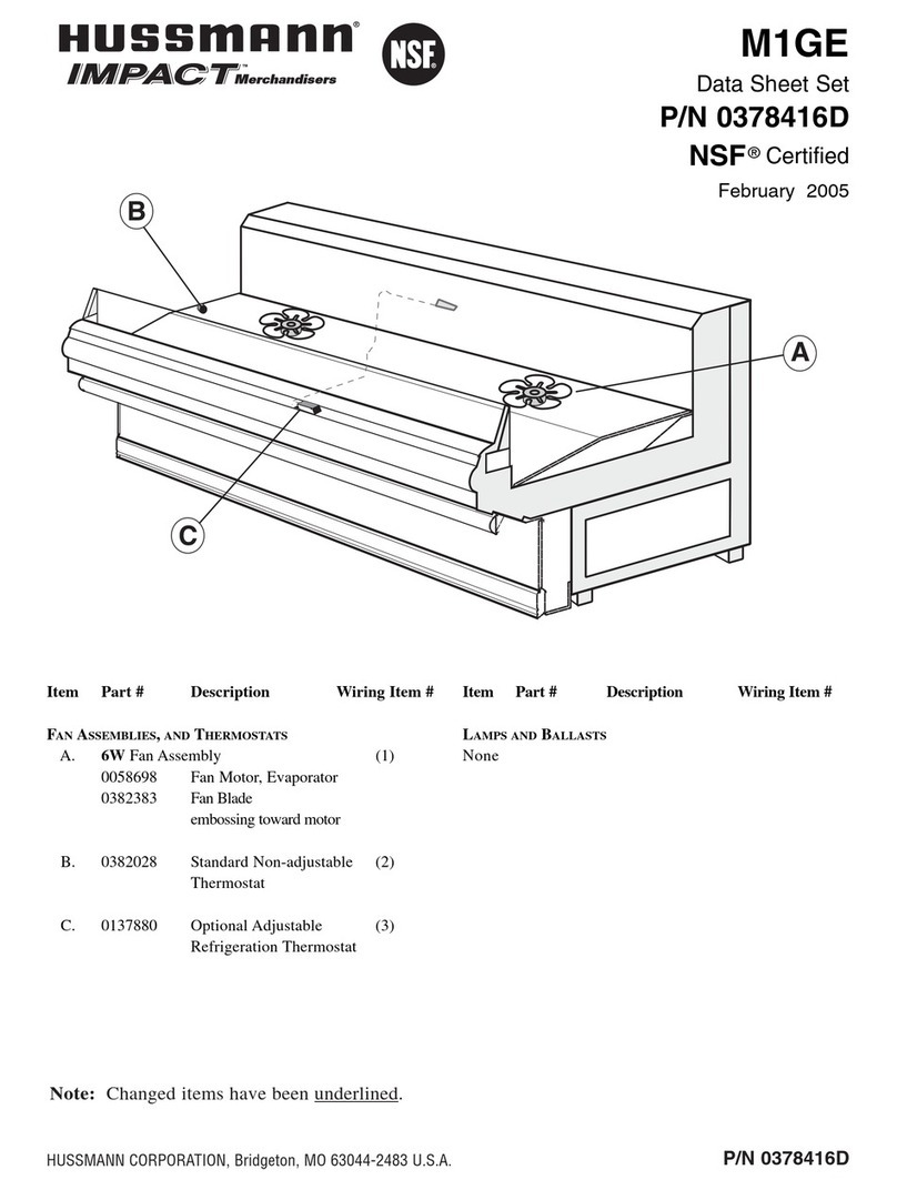 Hussmann Impact M1GE User manual
