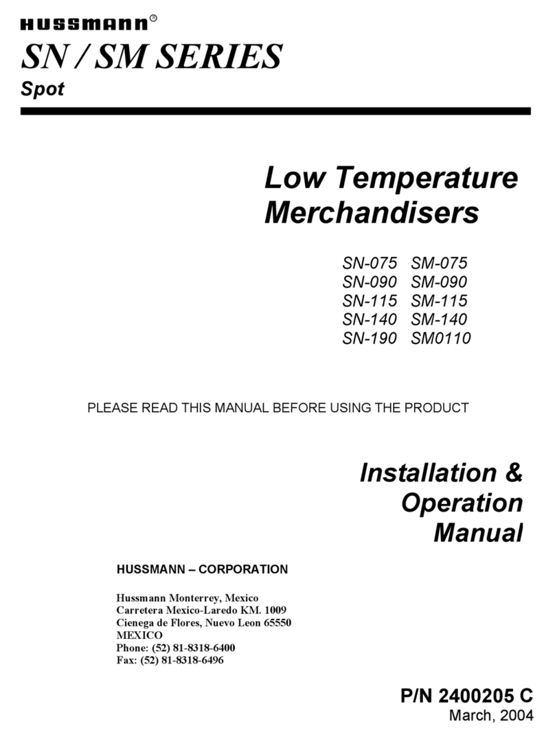 Hussmann SM-110 User manual Hussmann SM-110 User manual
