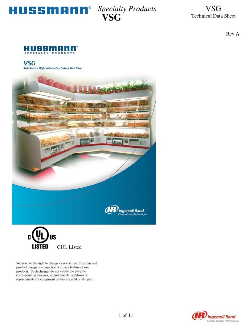 Hussmann VSG Technical data sheet