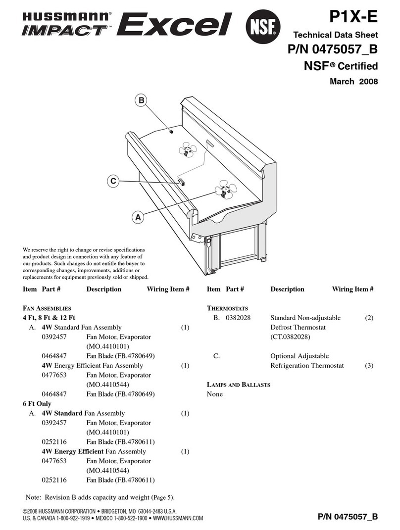 Hussmann Impact Excel P1X-E Instruction Manual