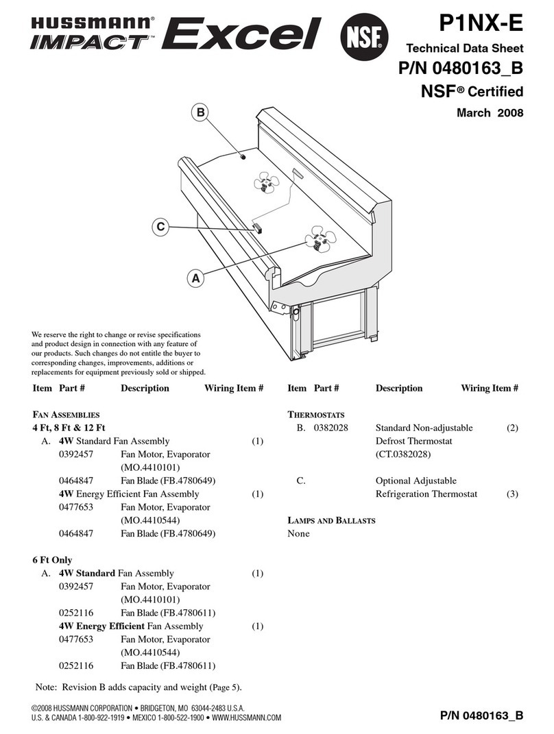 Hussmann Impact Excel P1NX-E Instruction Manual