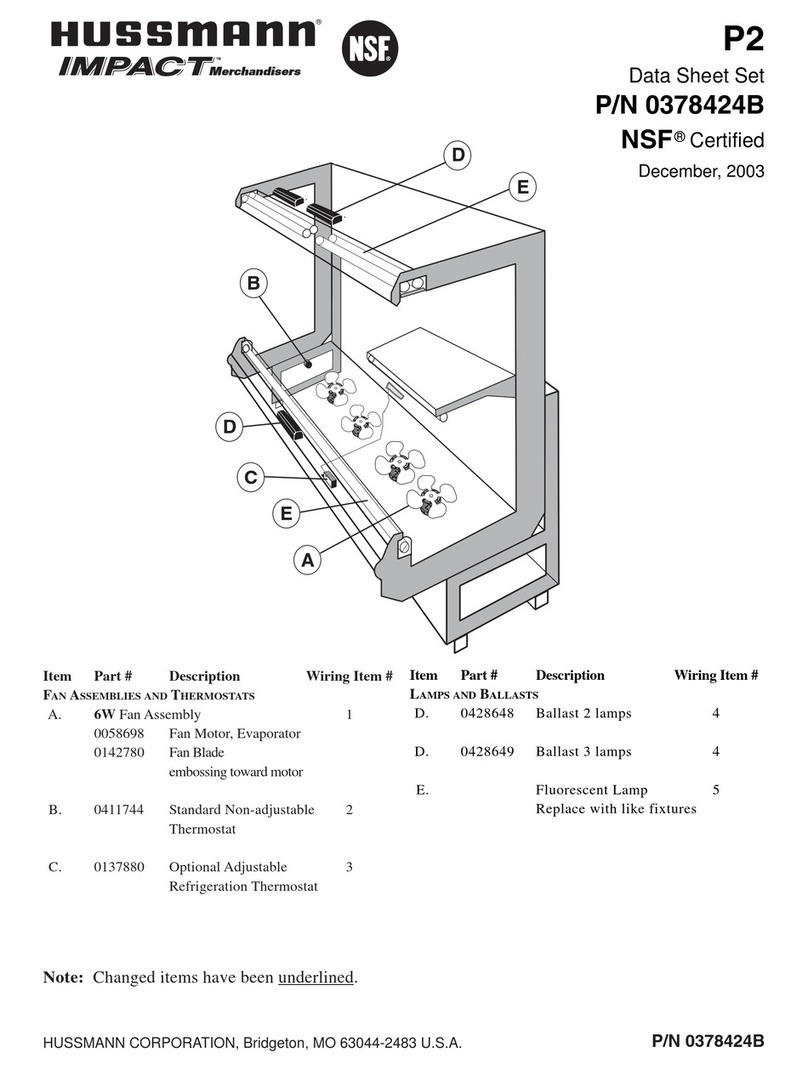 Hussmann Impact P2 User manual