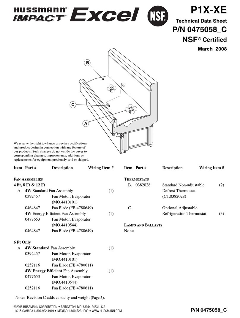 Hussmann Impact Excel P1X-XE Instruction Manual