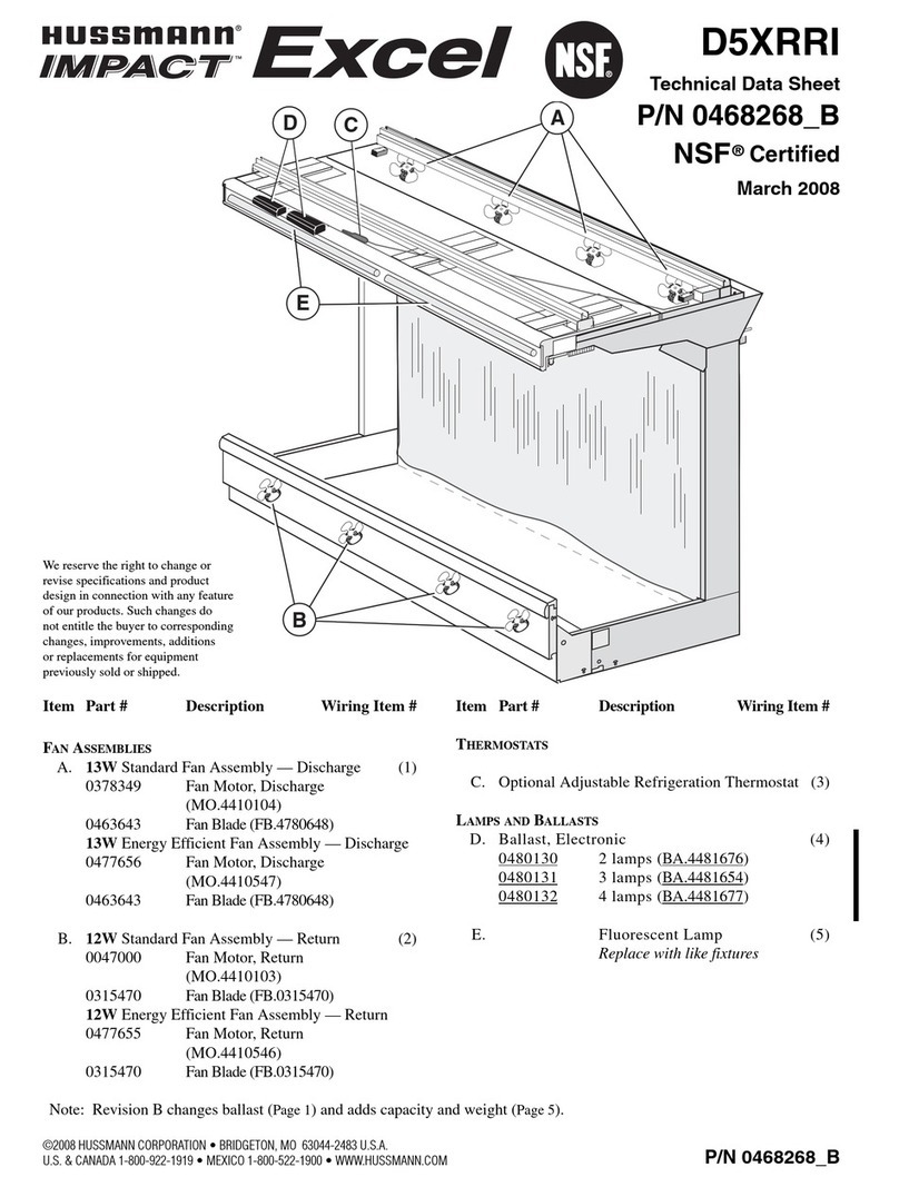 Hussmann IMPACT Excel D5XRRI Instruction Manual