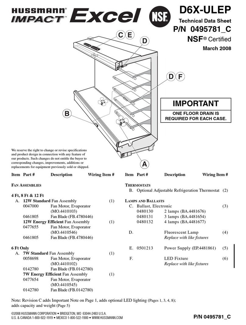 Hussmann IMPACT Excel D6X-ULEP Instruction Manual