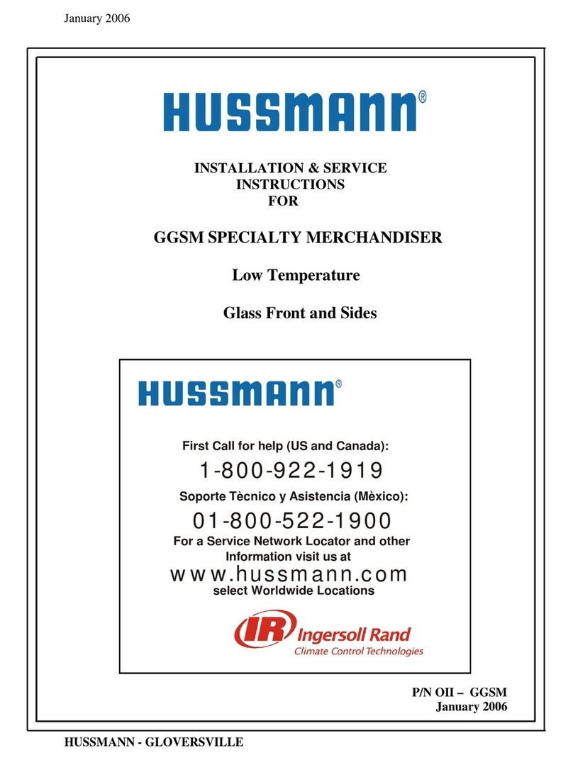 Hussmann GGSM Installation and service instructions