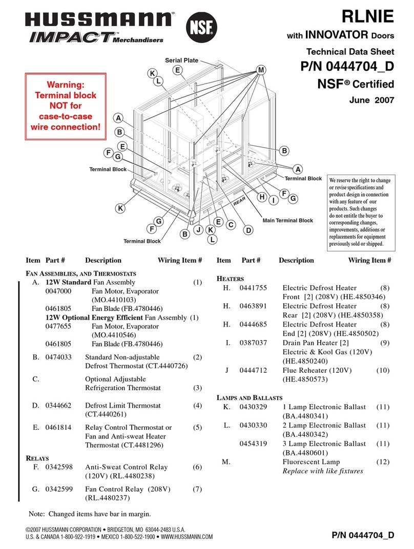 Hussmann IMPACT RLNIE Instruction Manual