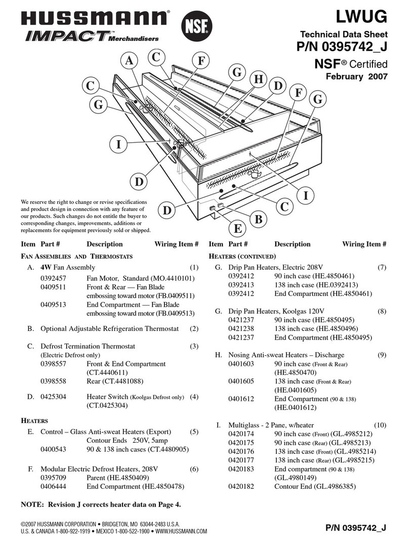 Hussmann IMPACT LWUG Instruction Manual