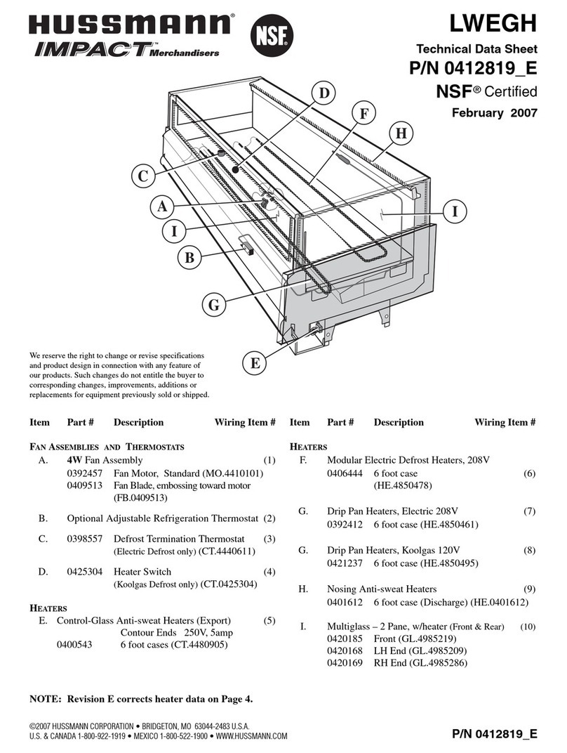 Hussmann IMPACT LWEGH Instruction Manual