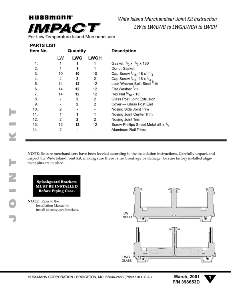Hussmann IMPACT LW installation instructions