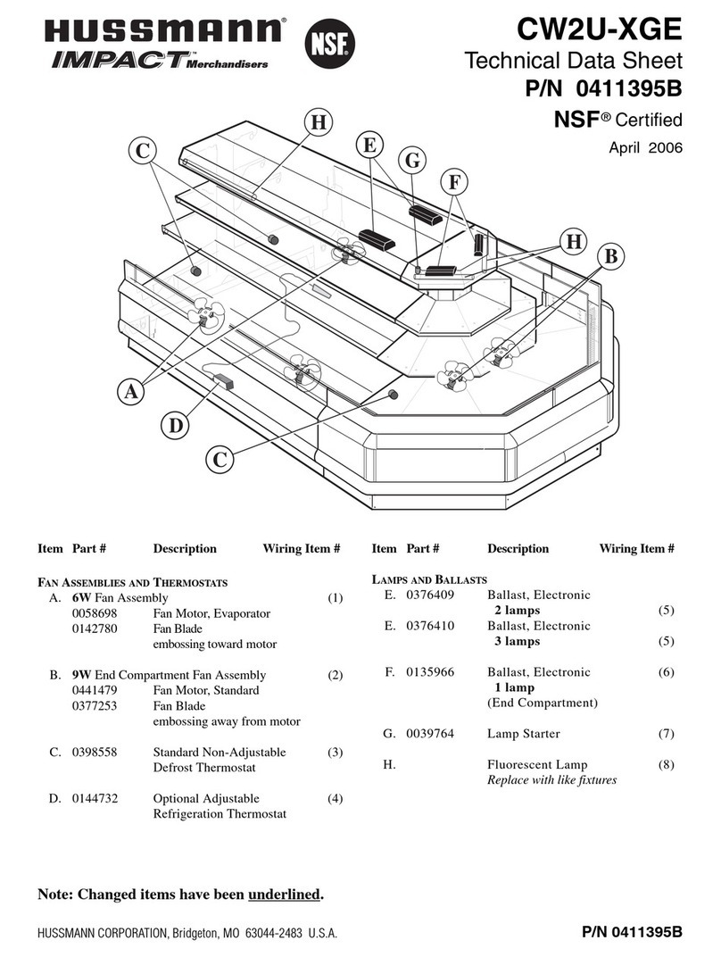 Hussmann IMPACT CW2U-XGE Instruction Manual
