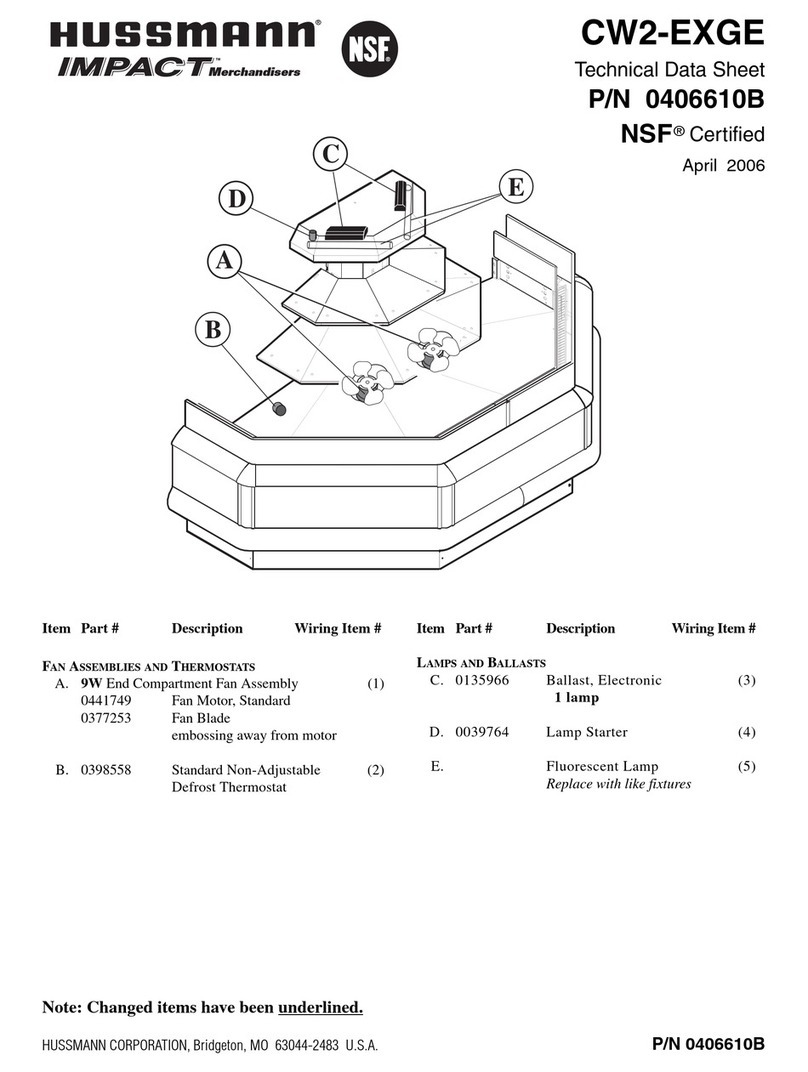 Hussmann IMPACT CW2-EXGE Instruction Manual Hussmann IMPACT CW2-EXGE Instruction Manual