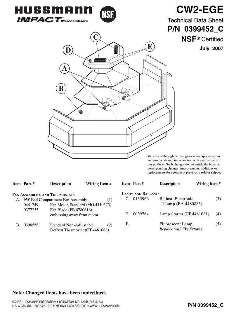 Hussmann IMPACT CW2-EGE Instruction Manual