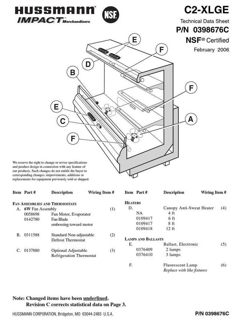 Hussmann impact Excel C2X-LGE Instruction Manual
