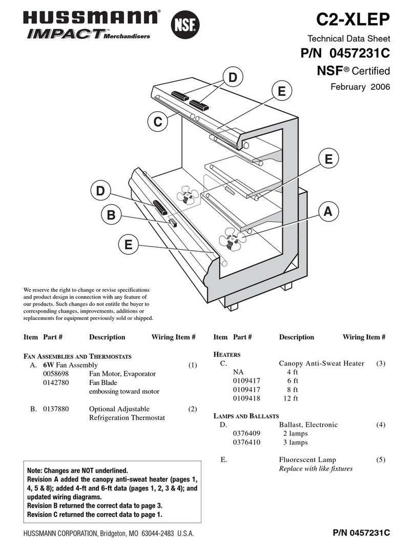 Hussmann impact Excel C2X-LEP Instruction Manual