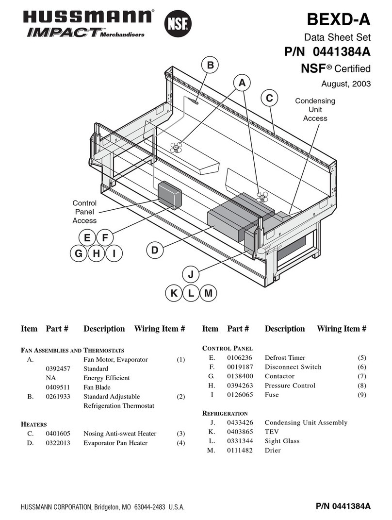 Hussmann BEXD-A User manual Hussmann BEXD-A User manual