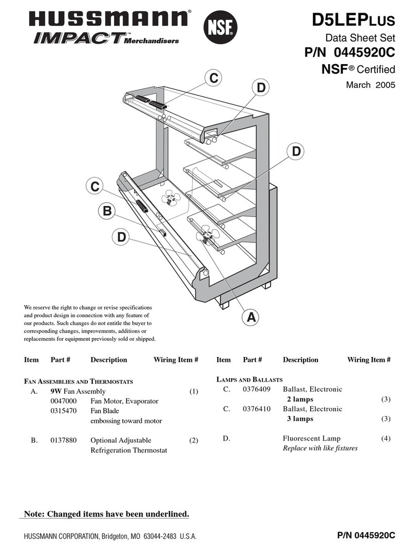 Hussmann D5L-EP User manual