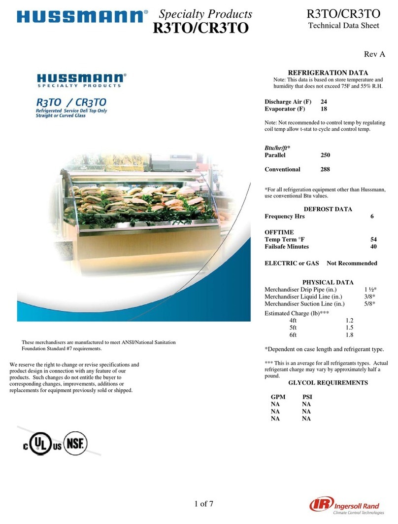 Hussmann Specialty Products CR3TO Instruction Manual