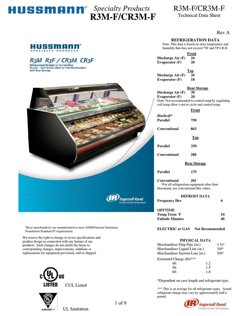 Hussmann Specialty Products CR3M-F Instruction Manual Hussmann Specialty Products CR3M-F Instruction Manual