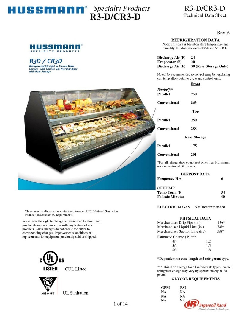 Hussmann Specialty Products CR3-D Instruction Manual