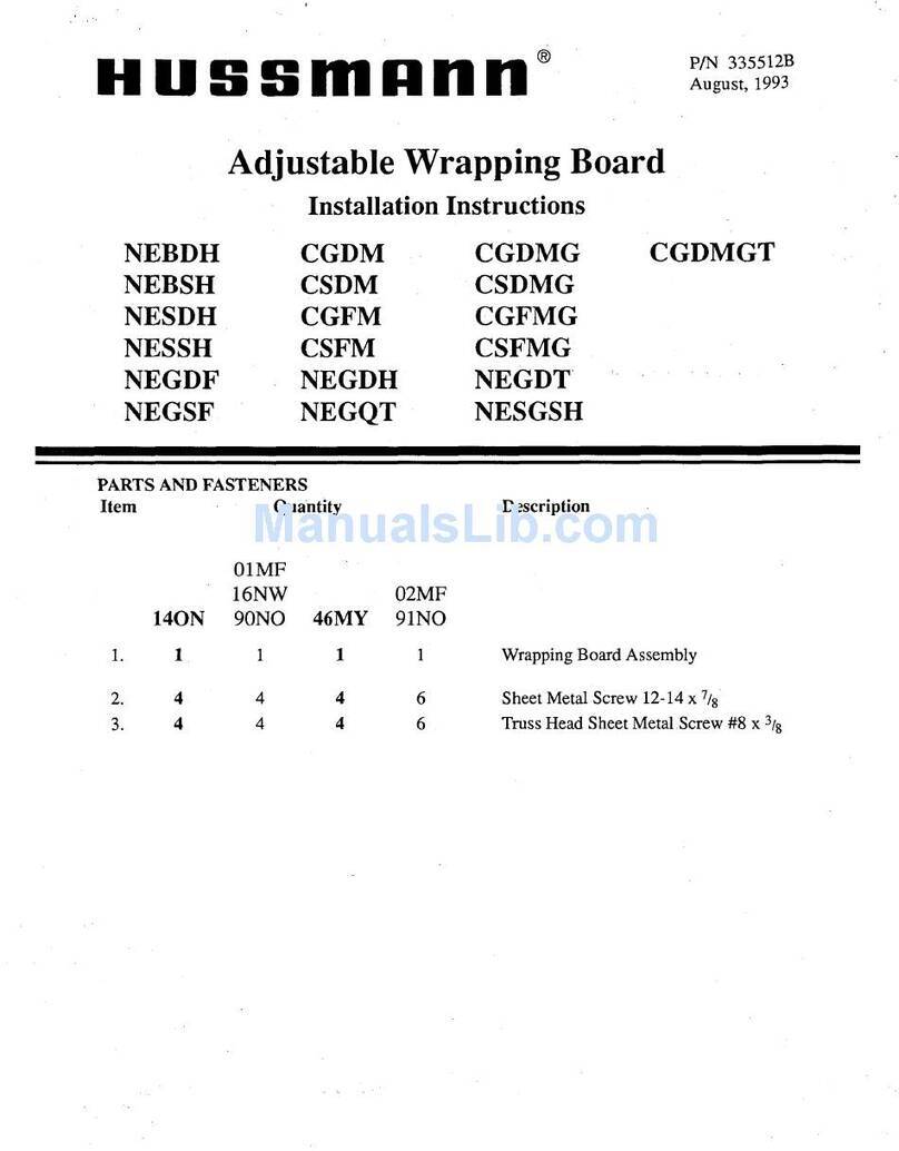 Hussmann CGDM User manual