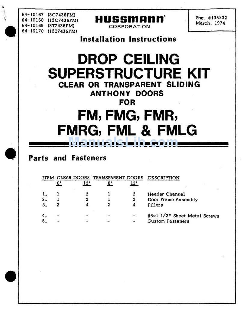 Hussmann FM User manual