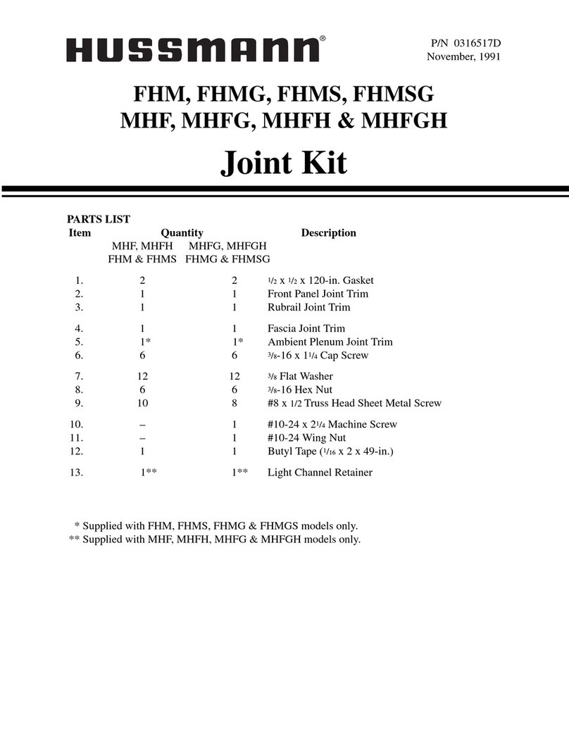 Hussmann FHM User manual